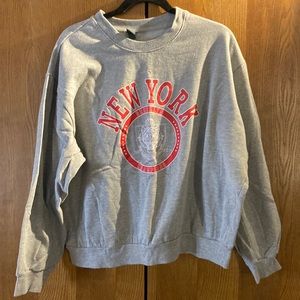 grey new york crewneck